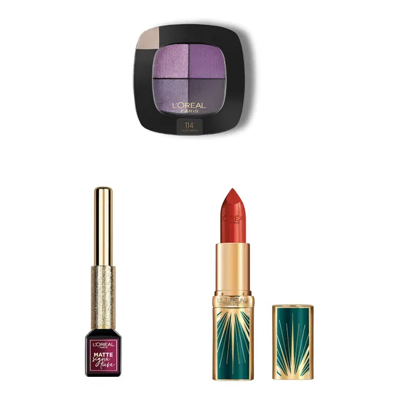 Lóreal Set Labial + Sombra Ojos + Delineador Ojos