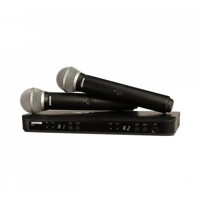 Microfono Shure Blx288/pg58-k12 Inalambrico Doble De Mano