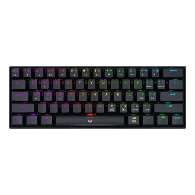Teclado Mecanico Redragon Dragonborn Blue Switch Rgb Negro Idioma Inglés US