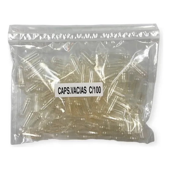 Cápsulas De Gel Veganas Vacías #0 Cap. 500mg 200 Unidades