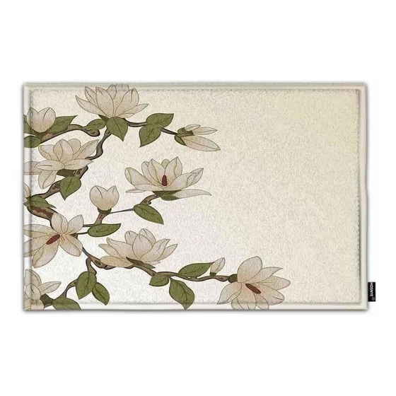Felpudo Para Puerta Flor Magnolia