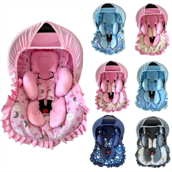 Kit 5 Pçs Bebê Conforto Protetor Capa Apoio Capota - Modelos