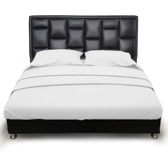 Box Spring Matrimoniales Cama Cabecero Tope Copete Tapizado 