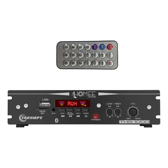 Receiver Taramps Ths1000 Bluetooth Aux E Usb Som Ambiente Cor Preto Potência de saída RMS 63W