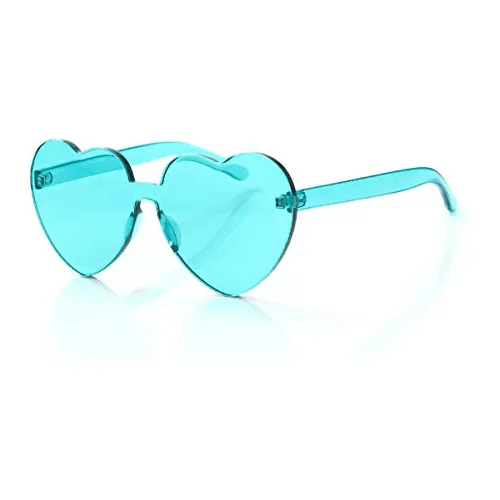 Olinowl Heart Oversized Gafas De Sol Sin Bordes Una Dptze