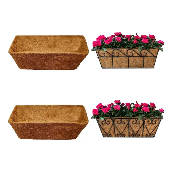 Revestimiento Rectangular De Coco Para Macetero2 Paquetes, R