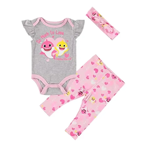 Body Bebe Niña 3 Piezas Importado Algodon Nena Ds