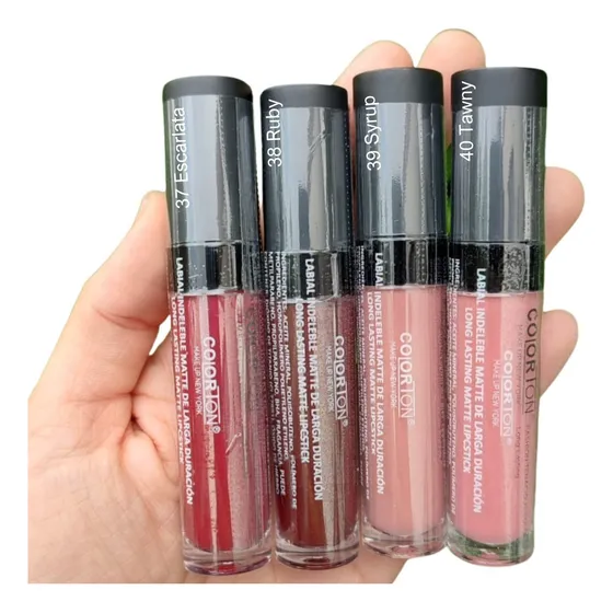 Labial Liquido Lip Gloss Matte Colorton Larga Duracion Color 37 Escarlata