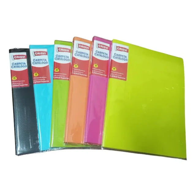 Carpeta Catalogo Carta Colores Variados 30 Hoja Marca Crisvi
