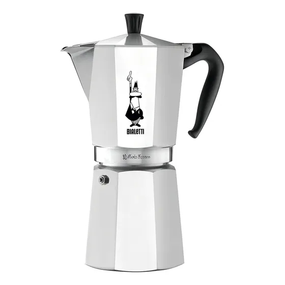 Cafetera portátil Bialetti Moka Express 12 Cups aluminio italiana