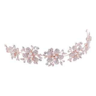 Mujer Flor Perla Diadema Tocados Cabellero Joyería Disfraz Mujer Flor Perla Diadema Tocados Cabellero Joyería Disfraz