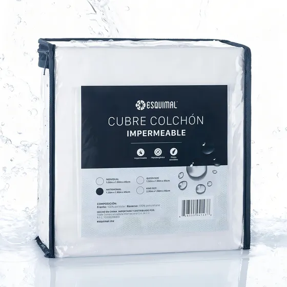 Esquimal Protector De Colchón King Size 100% Impermeable - Cubre Colchones A Prueba De Agua, Máxima Protección