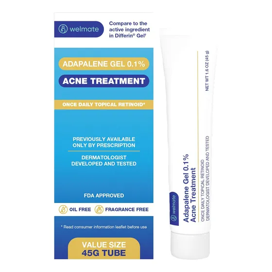 Welmate - Adapalene Gel 0.1% - Tratamiento Para El Acné Fsa