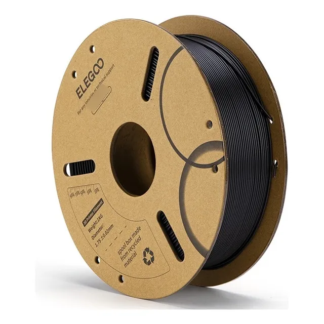 Filamento Elegoo Premium PLA de 1,75 mm, 1 kg, color negro