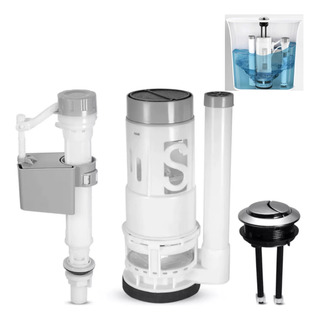 Válvula De Descarga Dual Accesorios Wc Con Boton 20cm Válvula De Descarga Dual Accesorios Wc Con Boton 20cm