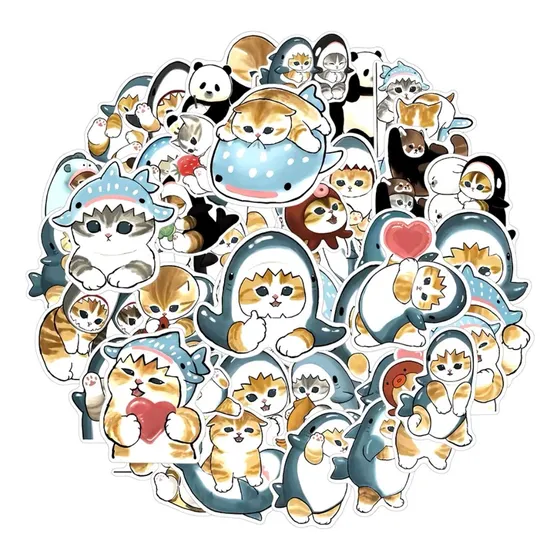 Stickers Gato Mofunsand Pegatinas Calcomanias X50
