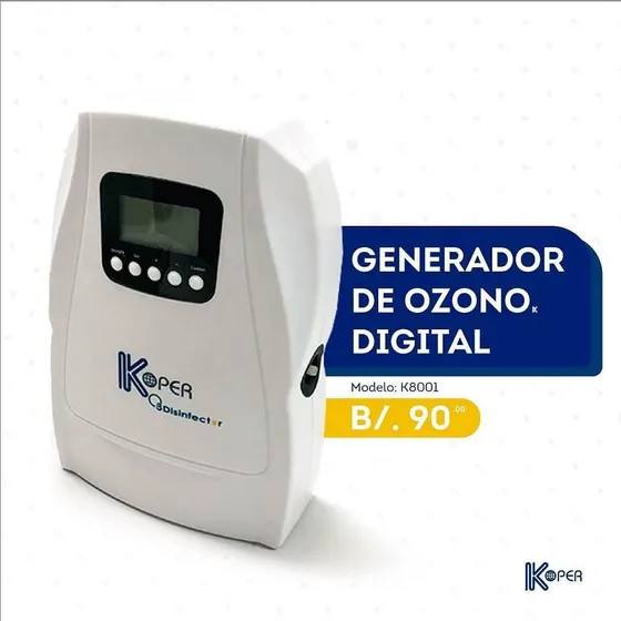 Generador De Ozono Portatil Koper Desinfecta En 20 Minutos