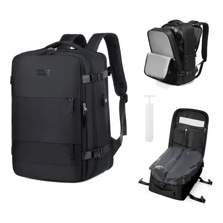 Mochila De Viaje Carry On Bomba Compresión Al Vacio Waggs Equipaje