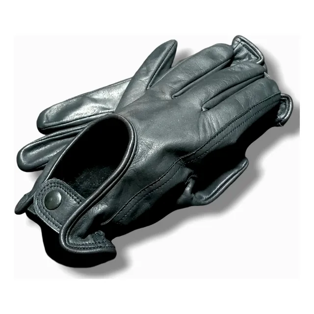 Guantes Cuero Motos Negros Hombre Caferacer Bobber Custom