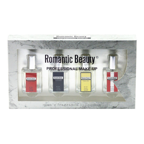 Lindo Regalo Pack De 4 Perfumes Hombre Miniaturas Silver