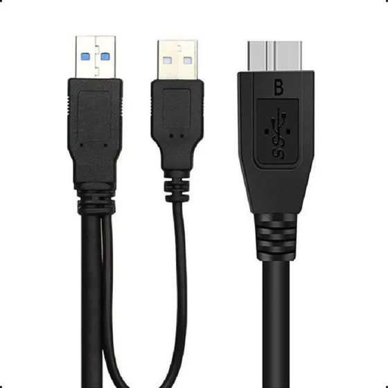 Cabo Y Usb 3.0 Micro B Dual Power P/ Hd Externo Ssd 1 Metro