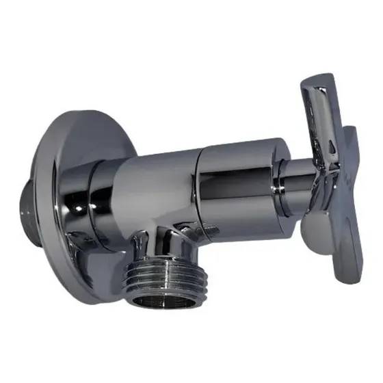 Llave Arresto Fermetal Ducha Telefono Poceta Cross 