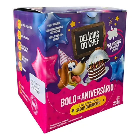 Bolo De Aniversário Para Cães 235g Kit Completo Saborizado