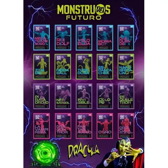 Muñeco Color Paleta Dracula Monstruos Del Futuro 2022