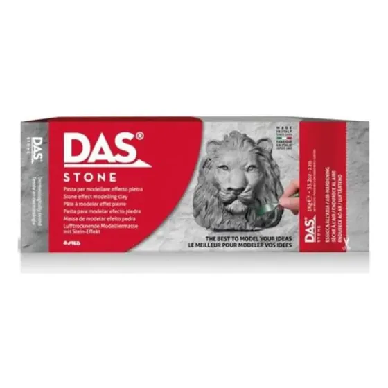 Massa Para Modelar Das Stone Argila 1kg Cor Cinza