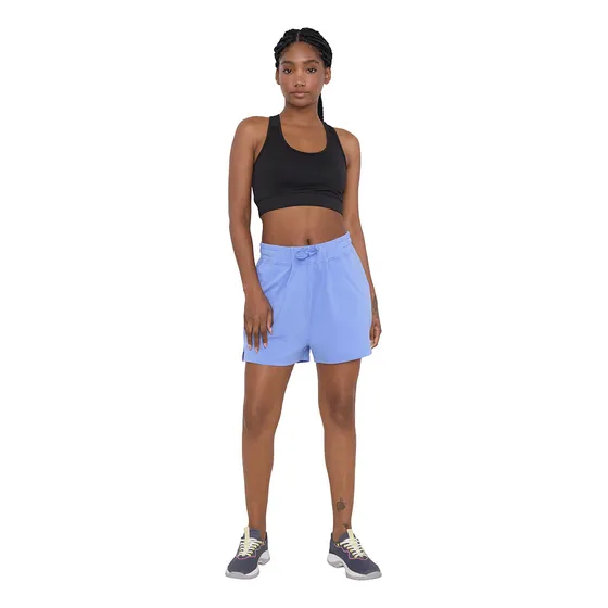 Short Mujer Deportivo Buzo Celeste Corona