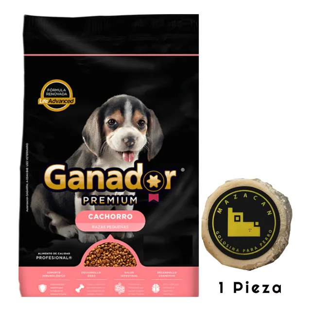 Ganador Premiun Cachorro Razas Pequeñas 20 Kg + Mazacan 1 Pz