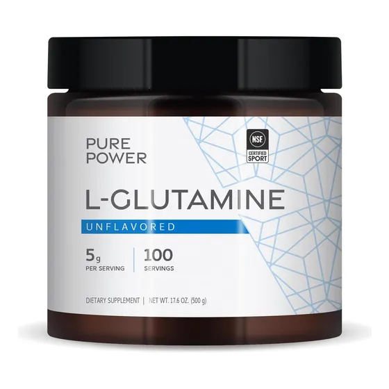L-Glutamina Dr. Mercola Pure Power, sin sabor, 17.6 oz 5