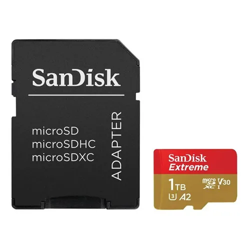 Memoria Micro Sd Sandisk Extreme, 1tb Clase 10,con Adaptador