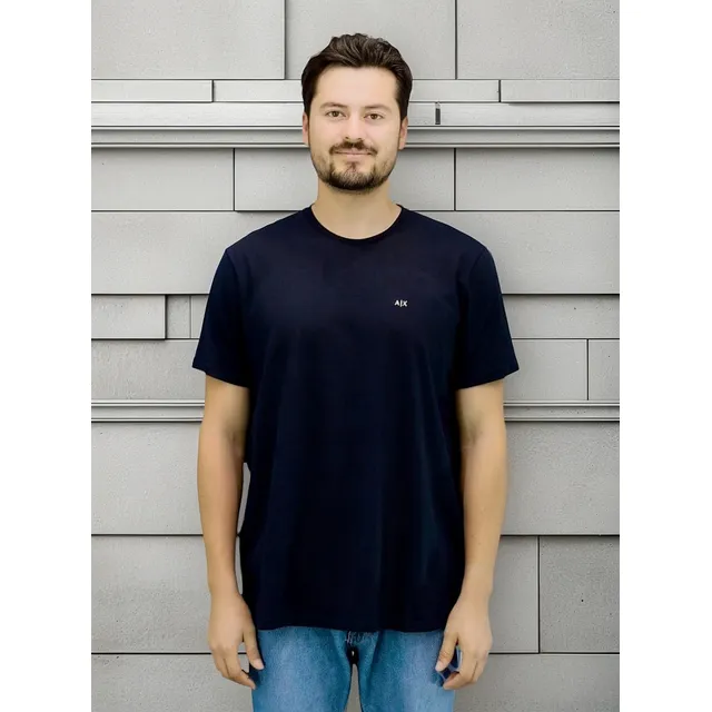 Playera Armani Exchange Negro Mod. 7vzt74 Zjtbz