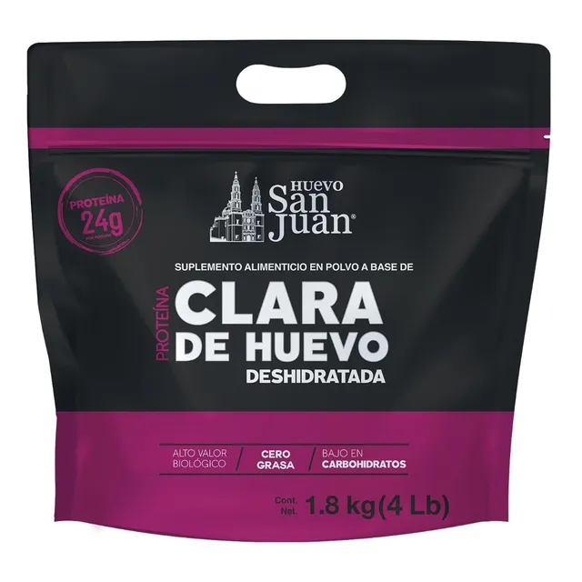 Bolsa Proteína Clara De Huevo Deshidratada 4lbs San Juan Fit Sabor Fresa