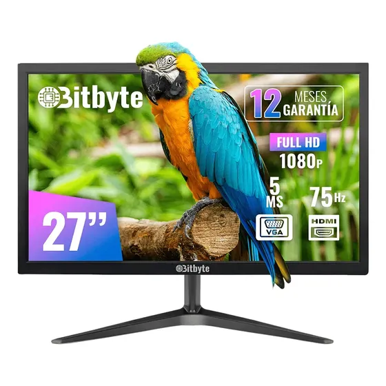 Monitor Bitbyte 27 Full Hd 1920×1080 75hz, 5ms Color Negro