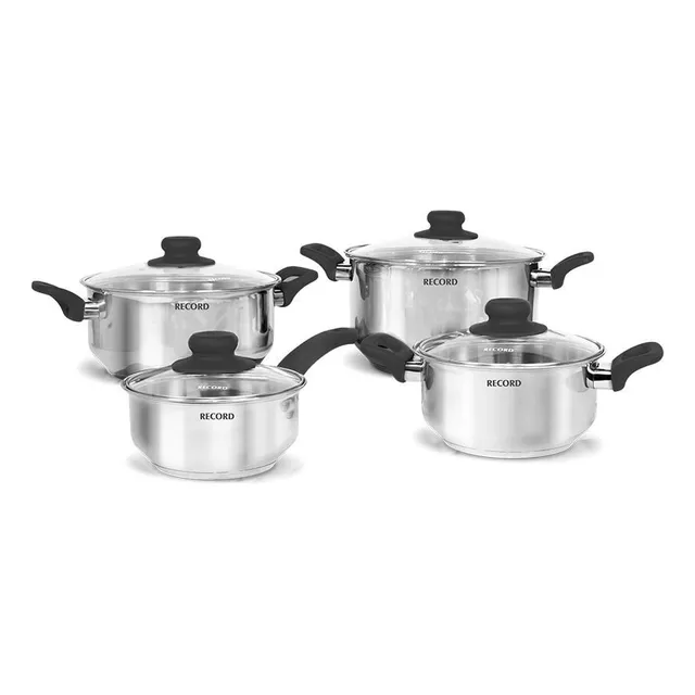 Set De Ollas Tentazione De 08 Pcs Record Acero Inox Juego