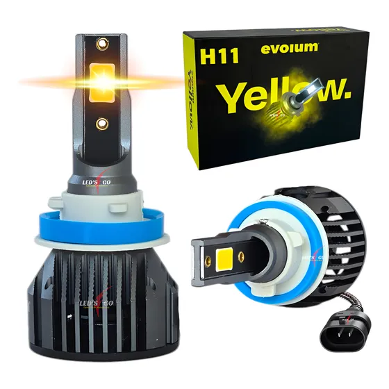 Focos Led Para Auto Luz Amarilla Ambar Niebla Luces Auxiliar