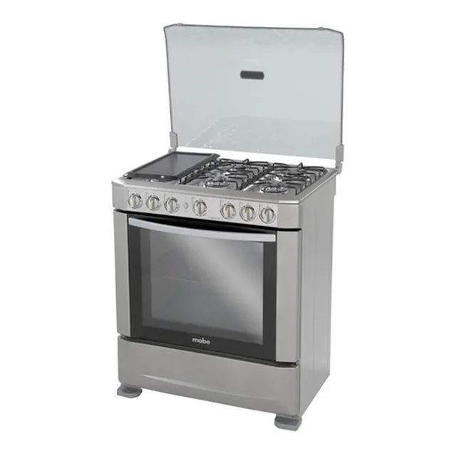 Cocina A Gas 6 Hornillas Marca Mabe Color Gris