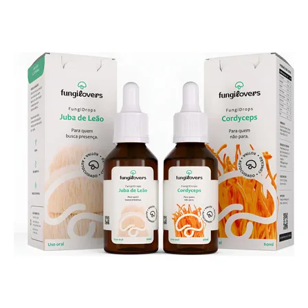 Kit Juba Leão + Cordyceps 60ml - Mais Foco E Disposição Sem Sabor
