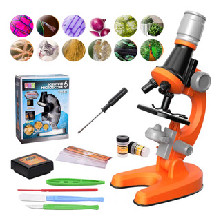 Microscopio Para Niños Aumento 1200x Kit De Experimento Microscopio Para Niños Aumento 1200x Kit De Experimento