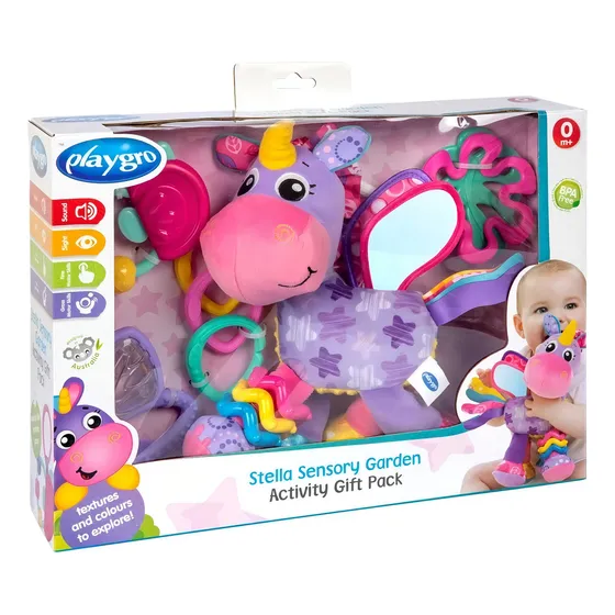 Set Sonajeros Sensorial Clip Clop Gift Pack Playgro Color Rosa Diseño Stella