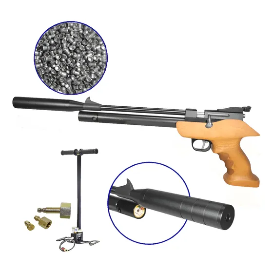 Pistola Pcp Aire Comprimido Fox Elite Cargador Inflador Pm Madera 5.5 Mm