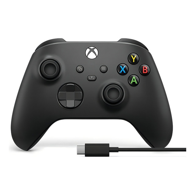 Controle Joystick Sem Fio Microsoft Xbox Carbon Black Preto Controle Joystick Sem Fio Microsoft Xbox Carbon Black Preto