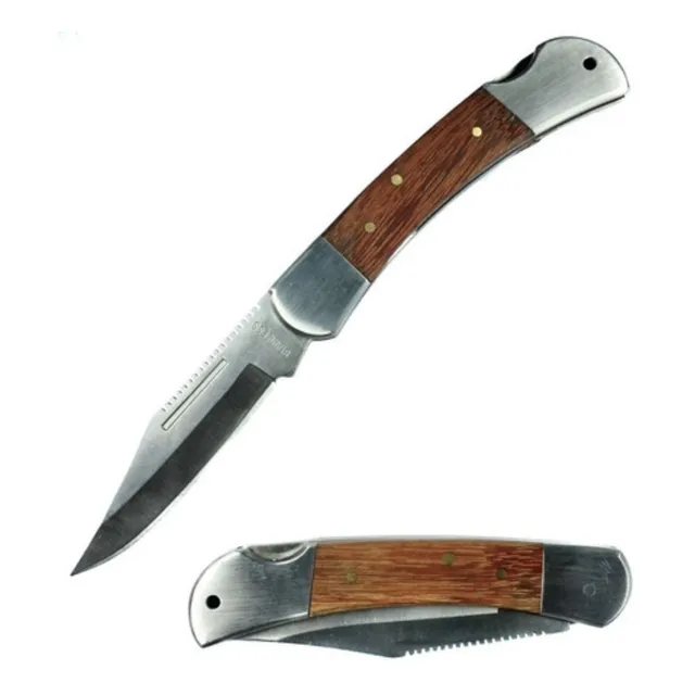 Corvo Cuchillo Cortapluma + Seguro, Madera Grande 21cms #3