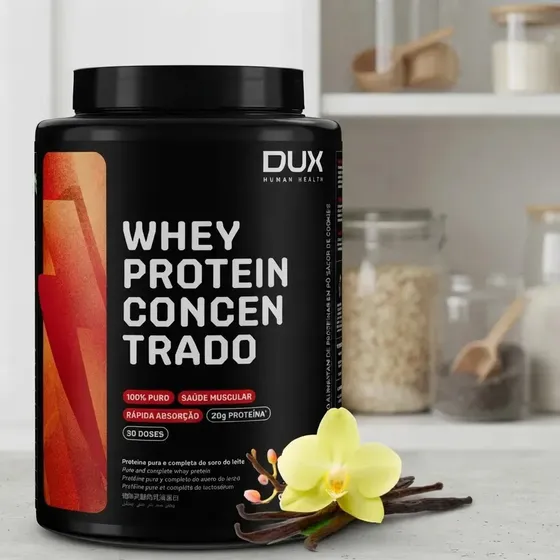 WHEY Protein Concentrado Dux em pó sabor Baunilha x 900g