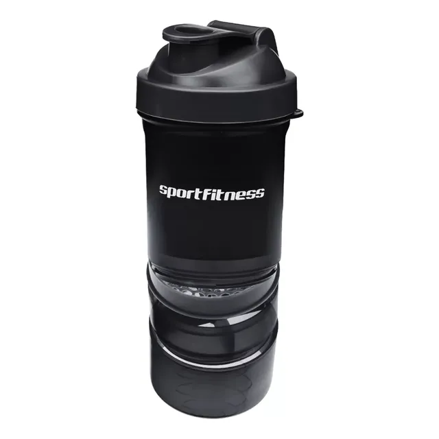 Shaker Termo Compartimientos + Mezclador 500ml Sportfitness