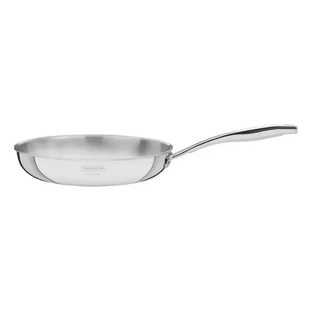 Frigideira Tramontina Grano 62155260 Em Aço Inox Com Corpo Triplo E Cabo 26 Cm 2,2 Litros Prata Prateado