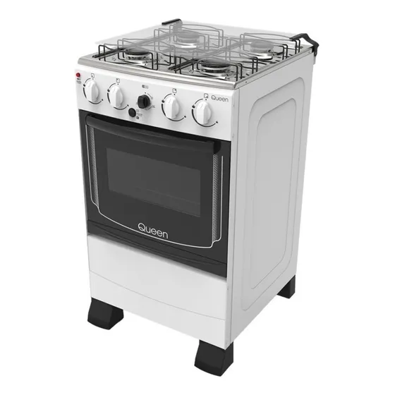 Cocina Queen Cq200he Combinada 4 Hornallas 220v Con Visor