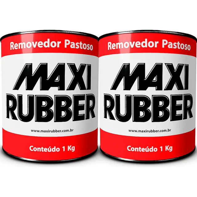 Removedor Tinta Pastoso Maxi Rubber 1kg Pasta C/ 02 Un